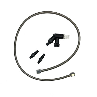 Stainless Steel Braided Line 36 in w/Bleeder <br> 05-25 Ford Mustang