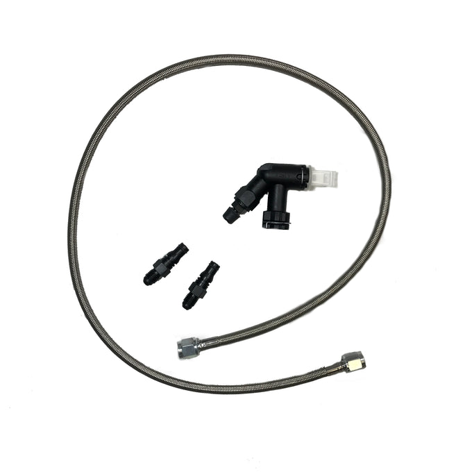 Stainless Steel Braided Line 36 in w/Bleeder <br> 05-25 Ford Mustang