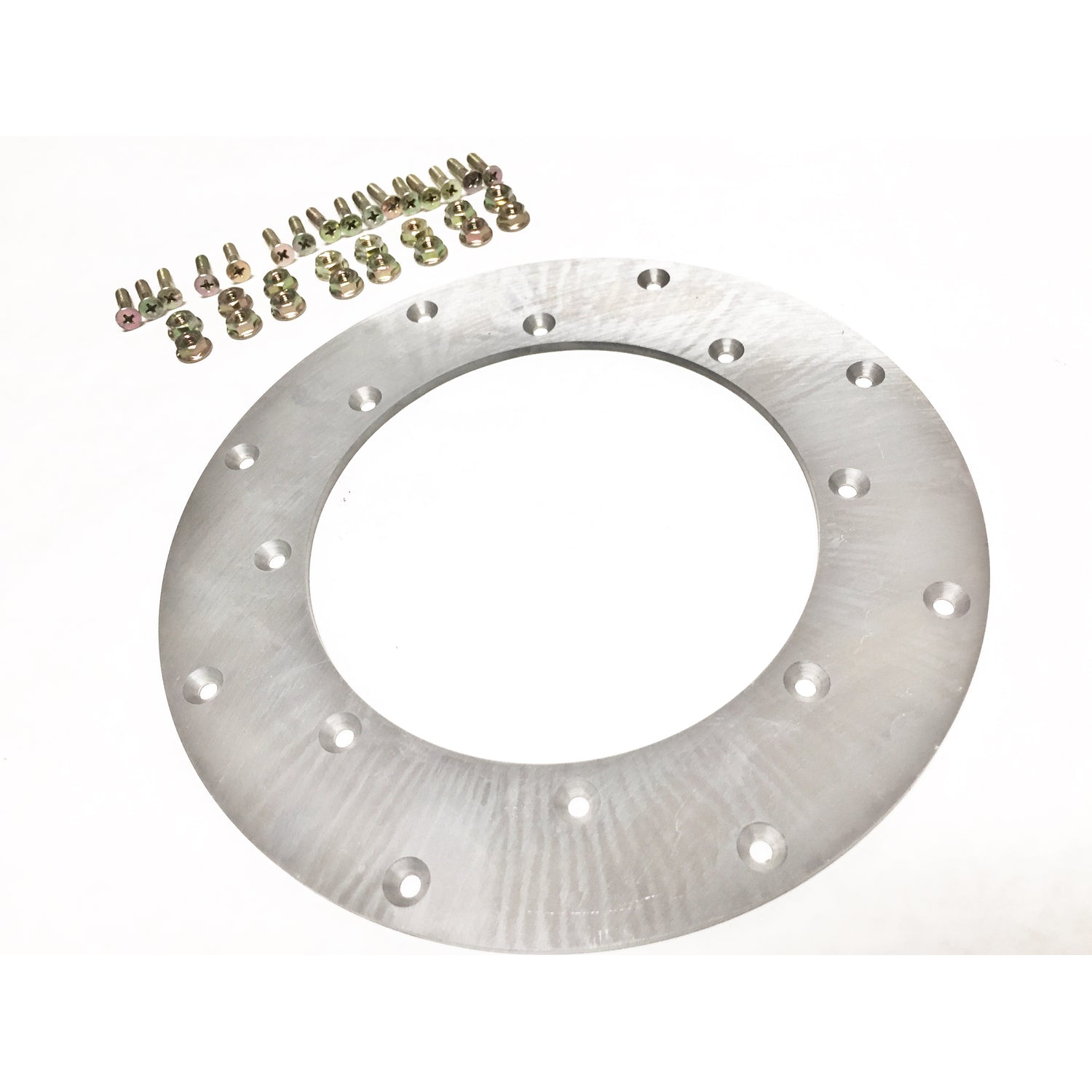 Heatshield Steel 30 Rivet Pattern <br> 10.5in O.D. .140 Thick