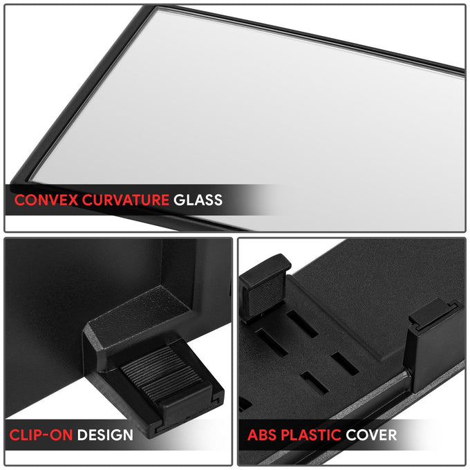 Clip-On Convex Panoramic Broad Rear View Mirror <BR> 11 in. X 3 in. X 1 in.