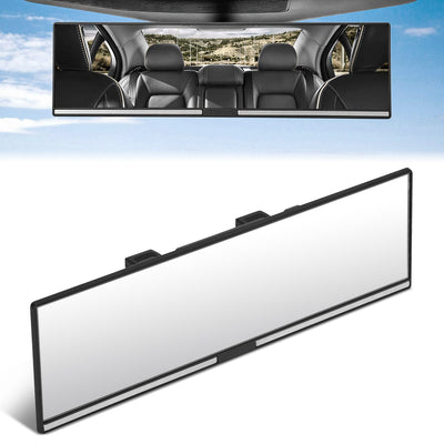 Clip-On Flat Panoramic Broad Rear View Mirror <BR> 11 in. X 3 in. X 1 in.