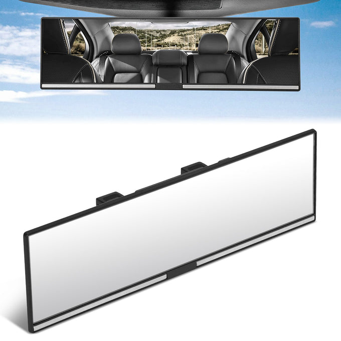 Clip-On Flat Panoramic Broad Rear View Mirror <BR> 11 in. X 3 in. X 1 in.
