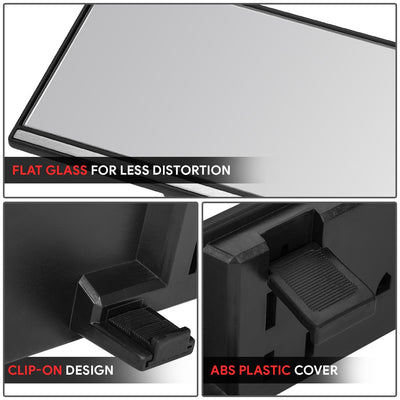 Clip-On Flat Panoramic Broad Rear View Mirror <BR> 11 in. X 3 in. X 1 in.