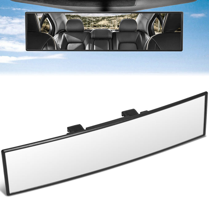 Clip-On Convex Panoramic Broad Rear View Mirror <BR> 11.8 in. X 3 in. X 1 in.