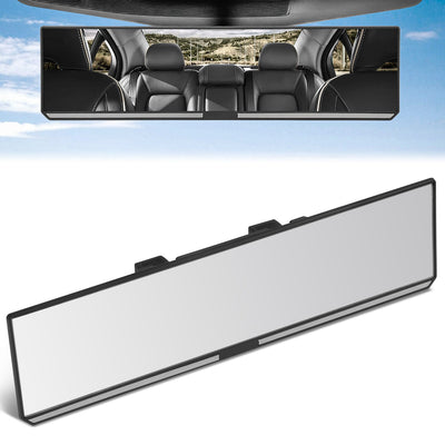 Clip-On Flat Panoramic Broad Rear View Mirror <BR> 11.8 in. X 3 in. X 1 in.