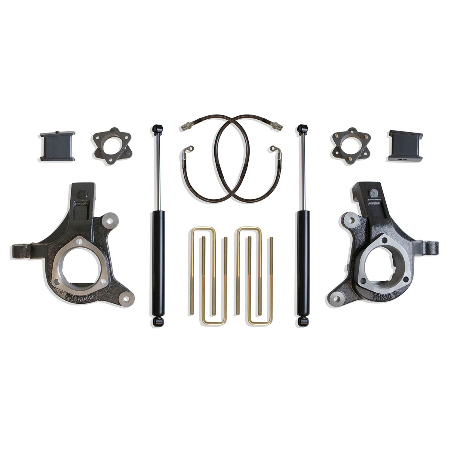 6in/3in Spindle Lift Kit w/MaxTrac Shocks <br> 07-16 Chevy Silverado GMC Sierra 1500 HD Classic