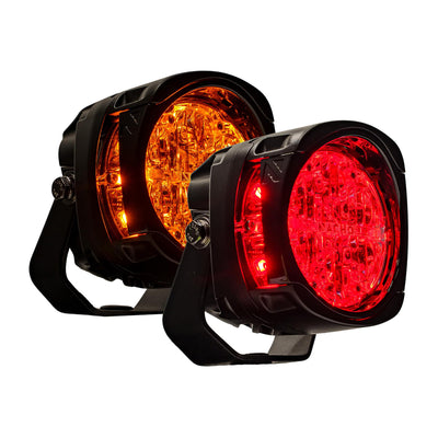 Quatro Chase - Amber/Red (Pair)