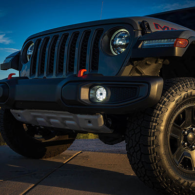 SAE Only White Plug N Play Fog Light Kit (Bumper Kit) <br>18-24 Jeep Wrangler, 20-24 Gladiator