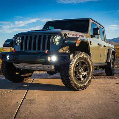 SAE Only White Plug N Play Fog Light Kit (Bumper Kit) <br>18-24 Jeep Wrangler, 20-24 Gladiator