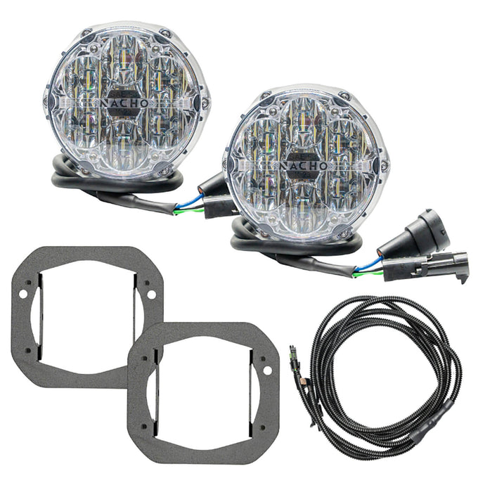 SAE Only White Plug N Play Fog Light Kit (Bumper Kit) <br>18-24 Jeep Wrangler, 20-24 Gladiator