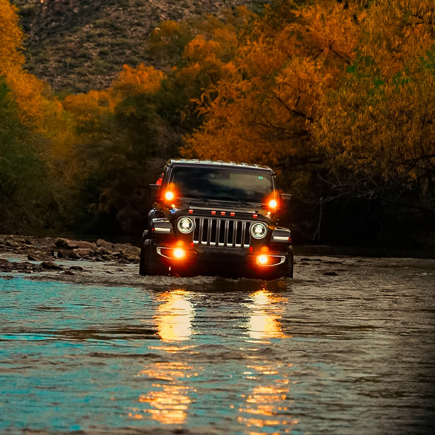 SAE Only Amber Plug N Play Fog Light Kit (Bumper Kit) <br>18-24 Jeep Wrangler, 20-24 Gladiator