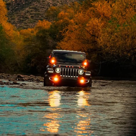 SAE Only Amber Plug N Play Fog Light Kit (Bumper Kit) <br>18-24 Jeep Wrangler, 20-24 Gladiator