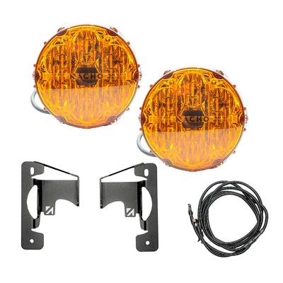 SAE Only Amber Plug N Play Fog Light Kit (Bumper Kit) <br>18-24 Jeep Wrangler, 20-24 Gladiator