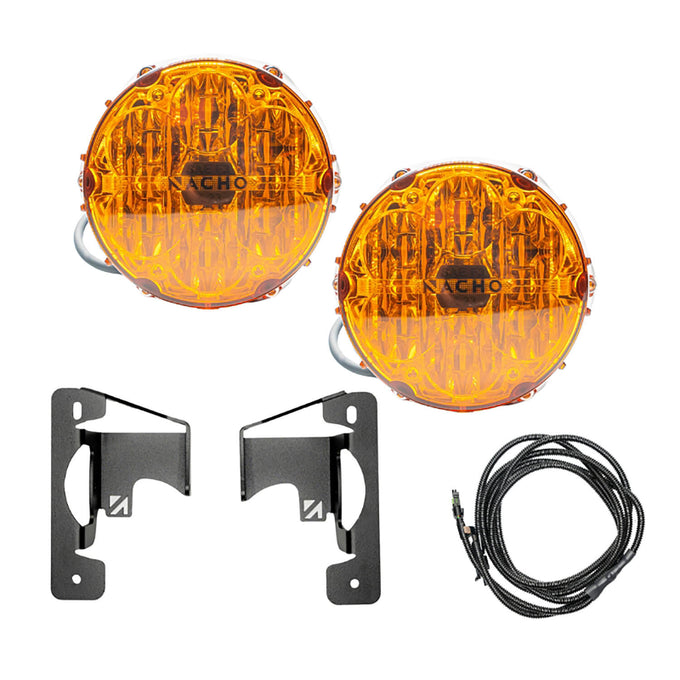 SAE Only Amber Plug N Play Fog Light Kit (Bumper Kit) <br>18-24 Jeep Wrangler, 20-24 Gladiator