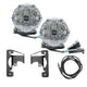 SAE Only White Plug N Play Fog Light Kit (3pc Bumper Kit) <br>18-24 Jeep Wrangler, 20-24 Gladiator