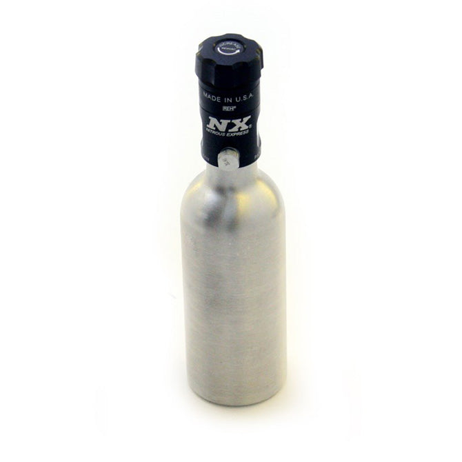 3.5oz Mini-Bottle w/Motorcycle Valve <br> 2 Dia x 7.33 Tall