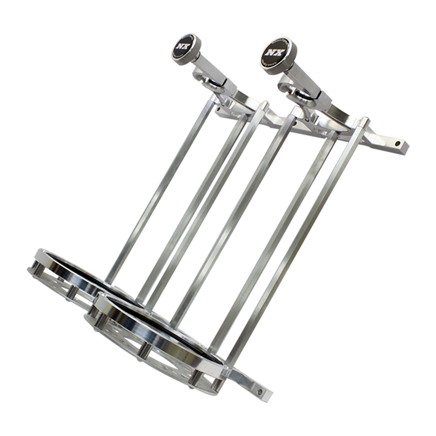 Stand up Dual Billet Bottle Bracket <br> For 10lb Bottle Flat Mount