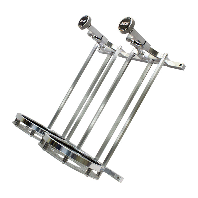 Stand up Dual Billet Bottle Bracket <br> For 10lb Bottle Flat Mount