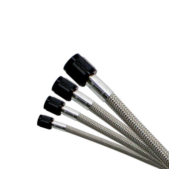 6AN 2ft Stainless Steel Braided Hose <br> Universal Fit (6AN Applications)