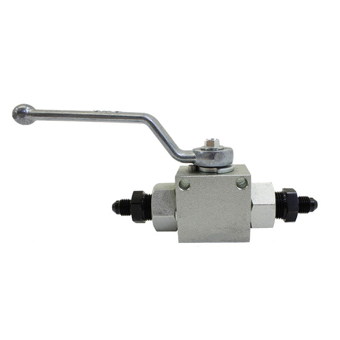 Remote Shutoff Nitrous Valve <br> 4AN Male Inlet and Outlet