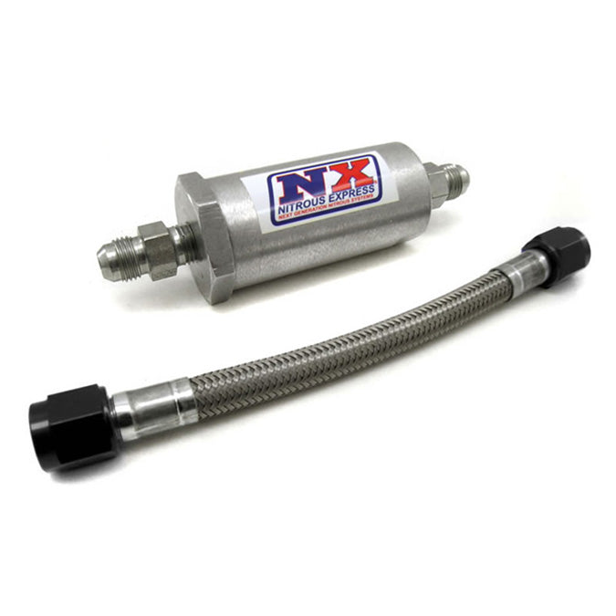 6AN N2O Filter Pure-Flo <br> Includes 7in Stainless Steel Hose