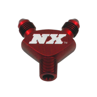 Billet Pure-Flo Y Fitting <br> 1/8NPT x 3AN x 3AN