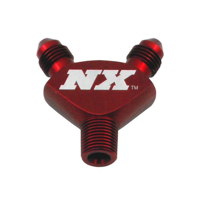 Billet Pure-Flo Y Fitting <br> 1/8NPT x 3AN x 3AN