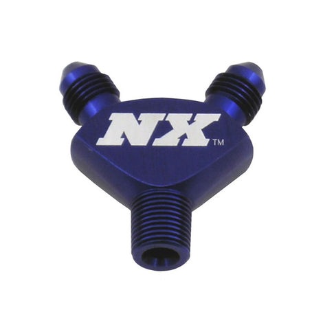 Billet Pure-Flo Y Fitting <br> 1/8NPT x 3AN x 3AN