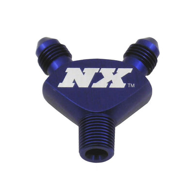 Billet Pure-Flo Y Fitting <br> 1/8NPT x 3AN x 3AN