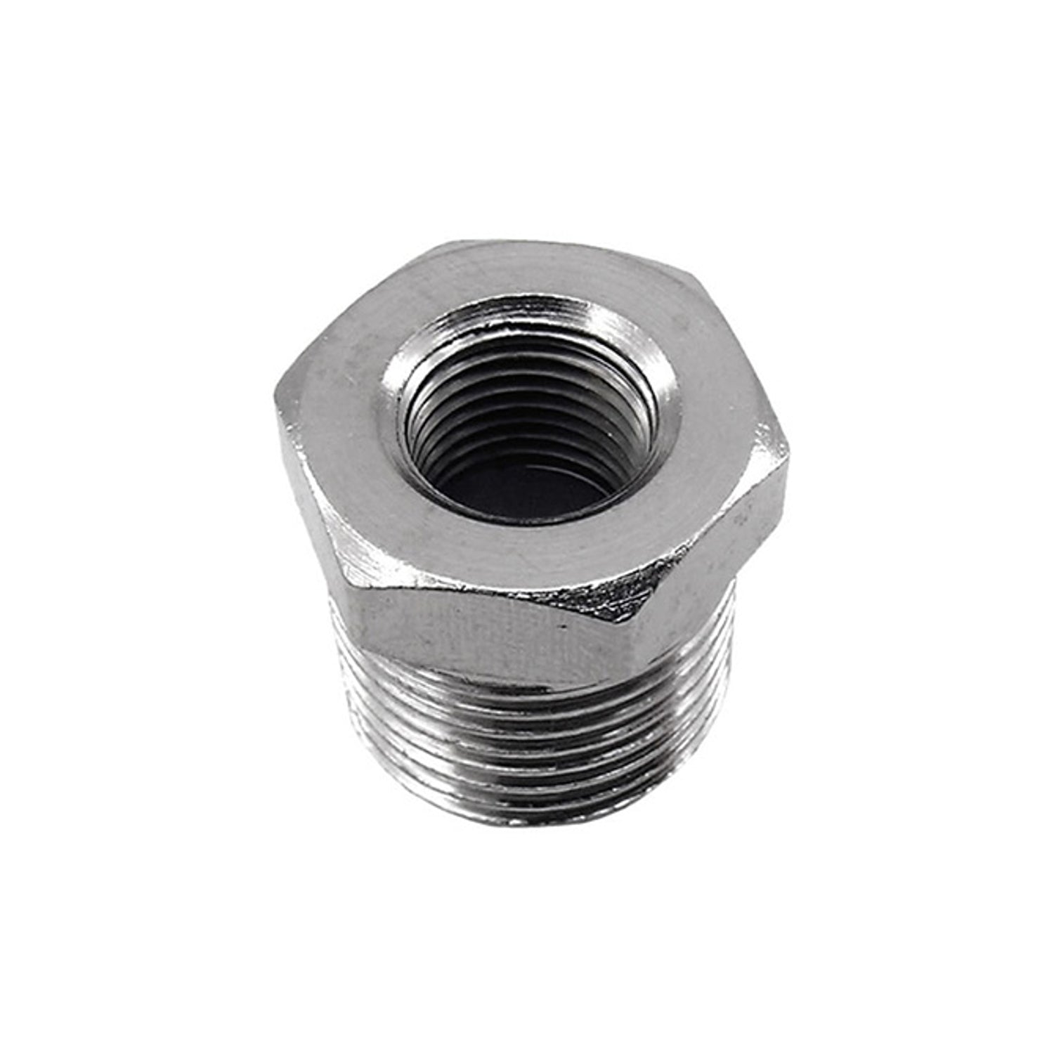 Reducer Fitting <br> 1/4 Male NPT x 1/8 Female NPT
