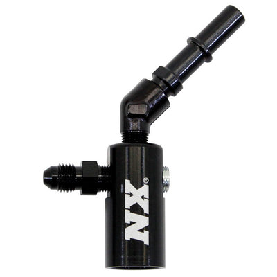Billet Fuel Line Adapter 45 Degree <br> 3/8-10mm Late Model