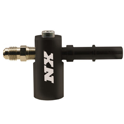 Billet Fuel Line Adapter 90 Degree <br> 3/8-10mm Late Model
