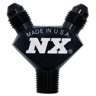 Billet Pure-Flo Y Fitting <br> 1/8NPT x 3AN x 3AN