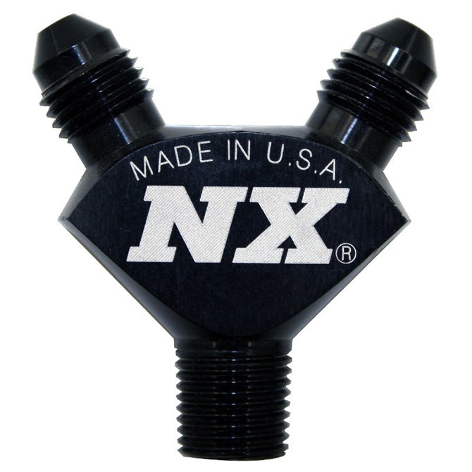 Billet Pure-Flo Y Fitting <br> 1/8NPT x 3AN x 3AN
