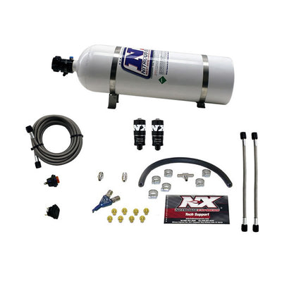 Hitman Single Nozzle Nitrous Kit <br> 35-75HP w/15lb Bottle