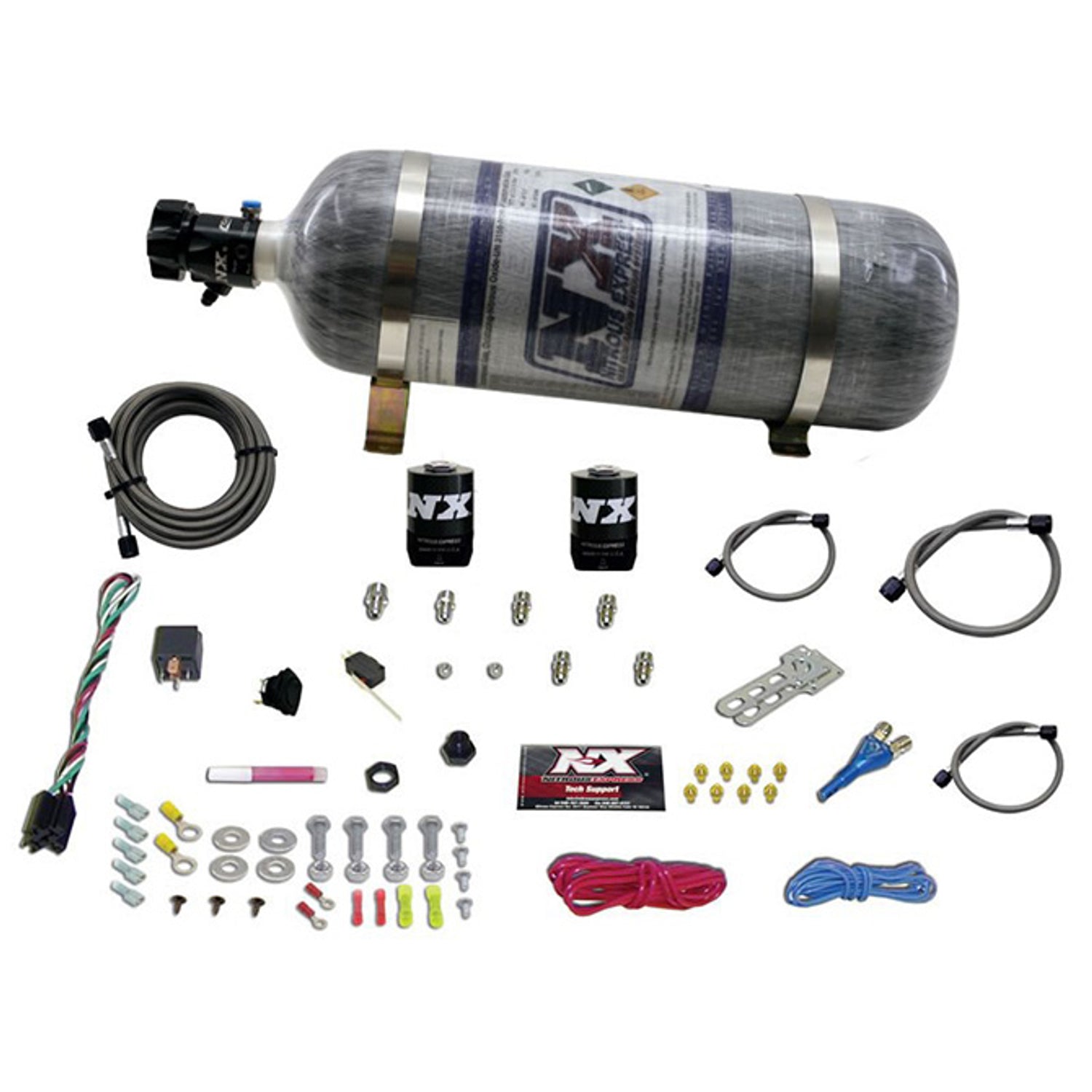 Shark SHO 400 HP Single Nozzle Nitrous Kit <br> With Composite Bottle