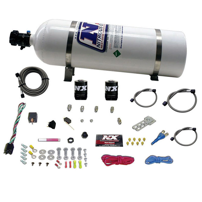 Race Single Nozzle Nitrous Kit w/15lb Bottle <br> Ford EFI Race