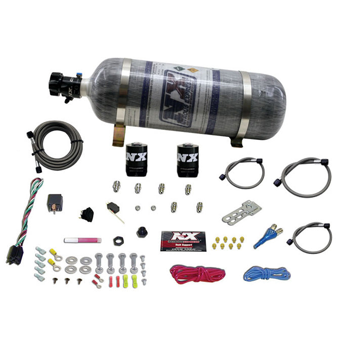 Single Nozzle Nitrous Kit w/Composite Bottle <br> 100-250HP Rated