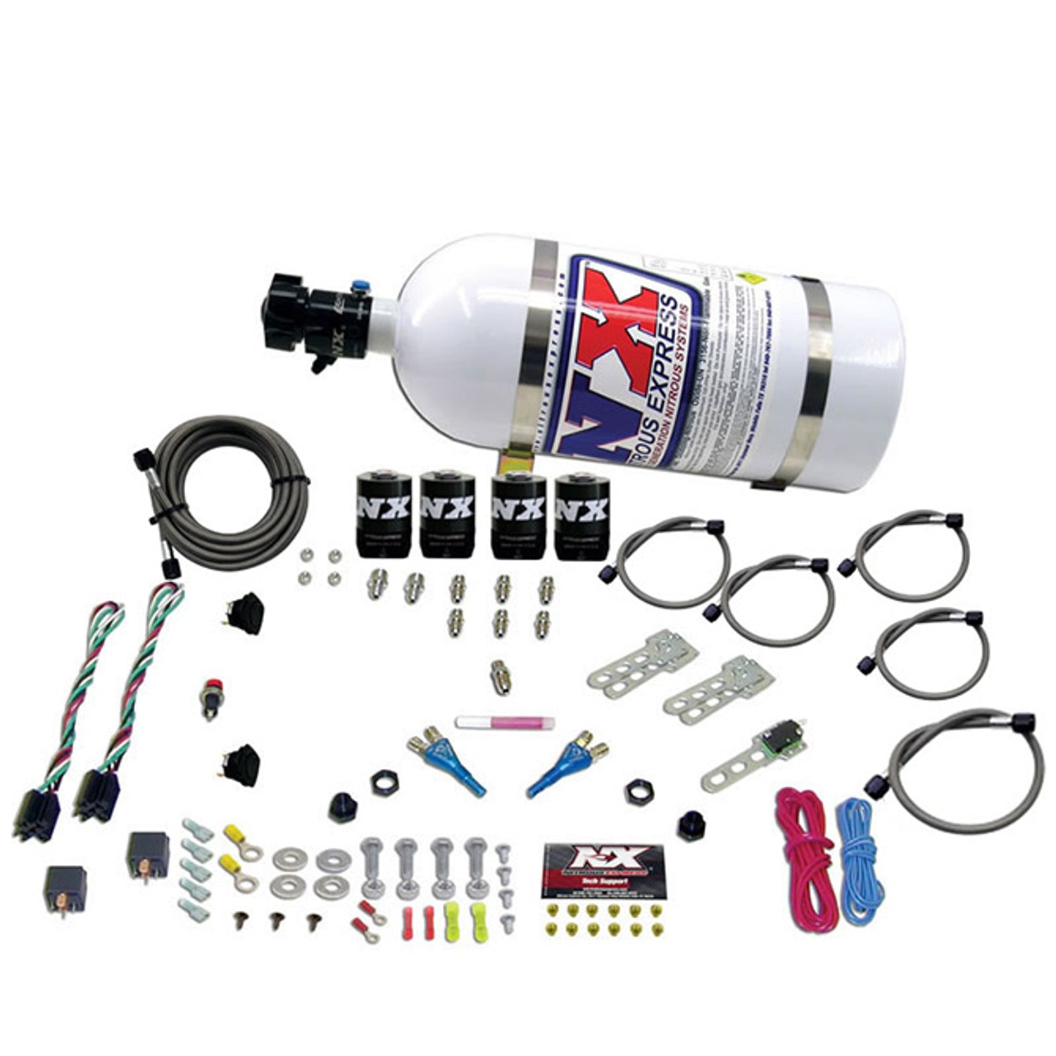 Dual Stage Nitrous Kit w/10lb Bottle <br> For Ford EFI
