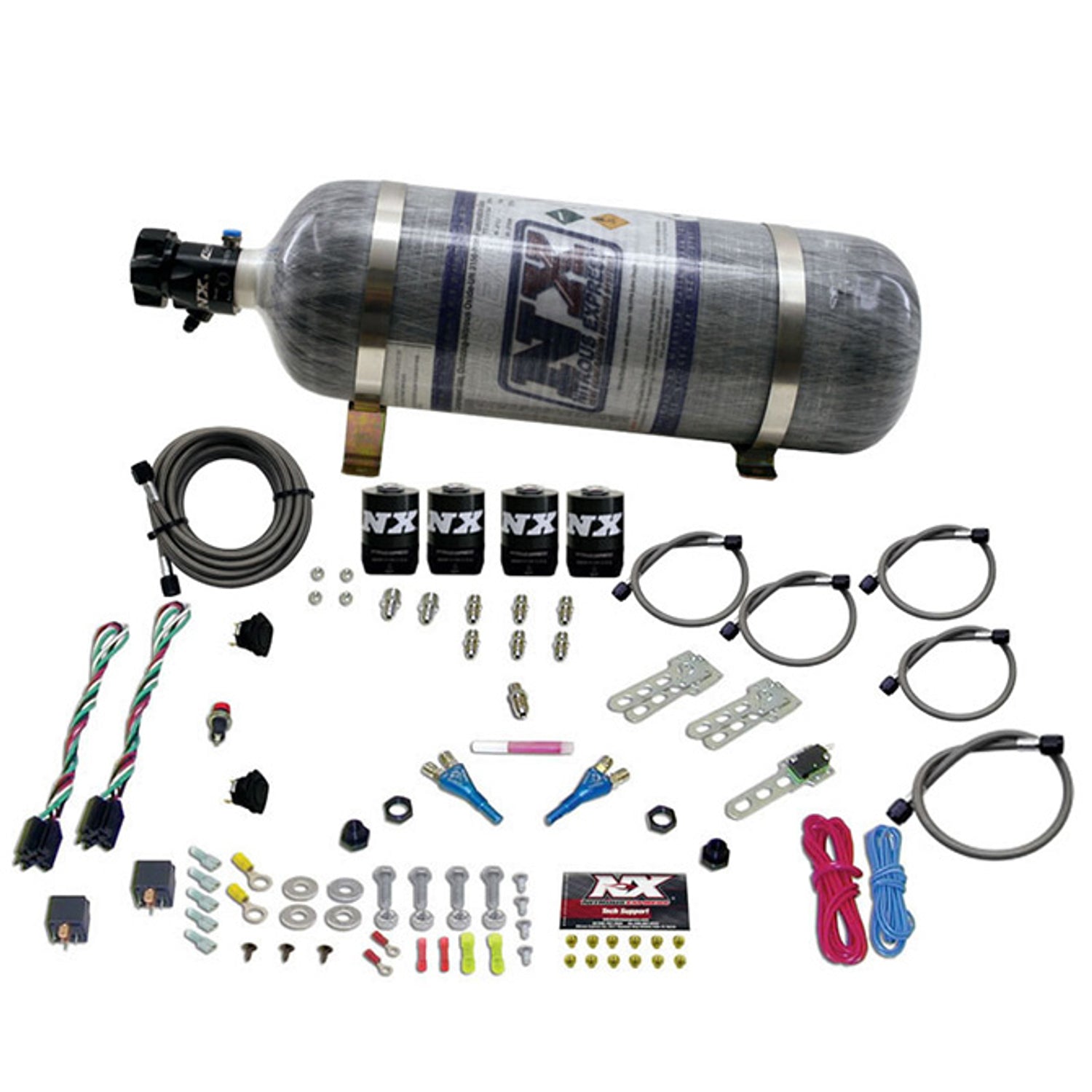 Dual Stage Nitrous Kit w/Composite Bottle <br> For Ford EFI