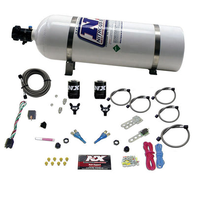 Dual Nozzle Nitrous Kit w/15lb Bottle <br> 92-95 Dodge V8 TBI