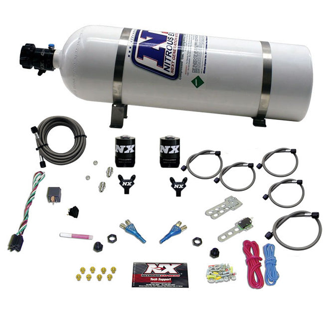 Dual Nozzle Nitrous Kit w/15lb Bottle <br> 92-95 Dodge V8 TBI