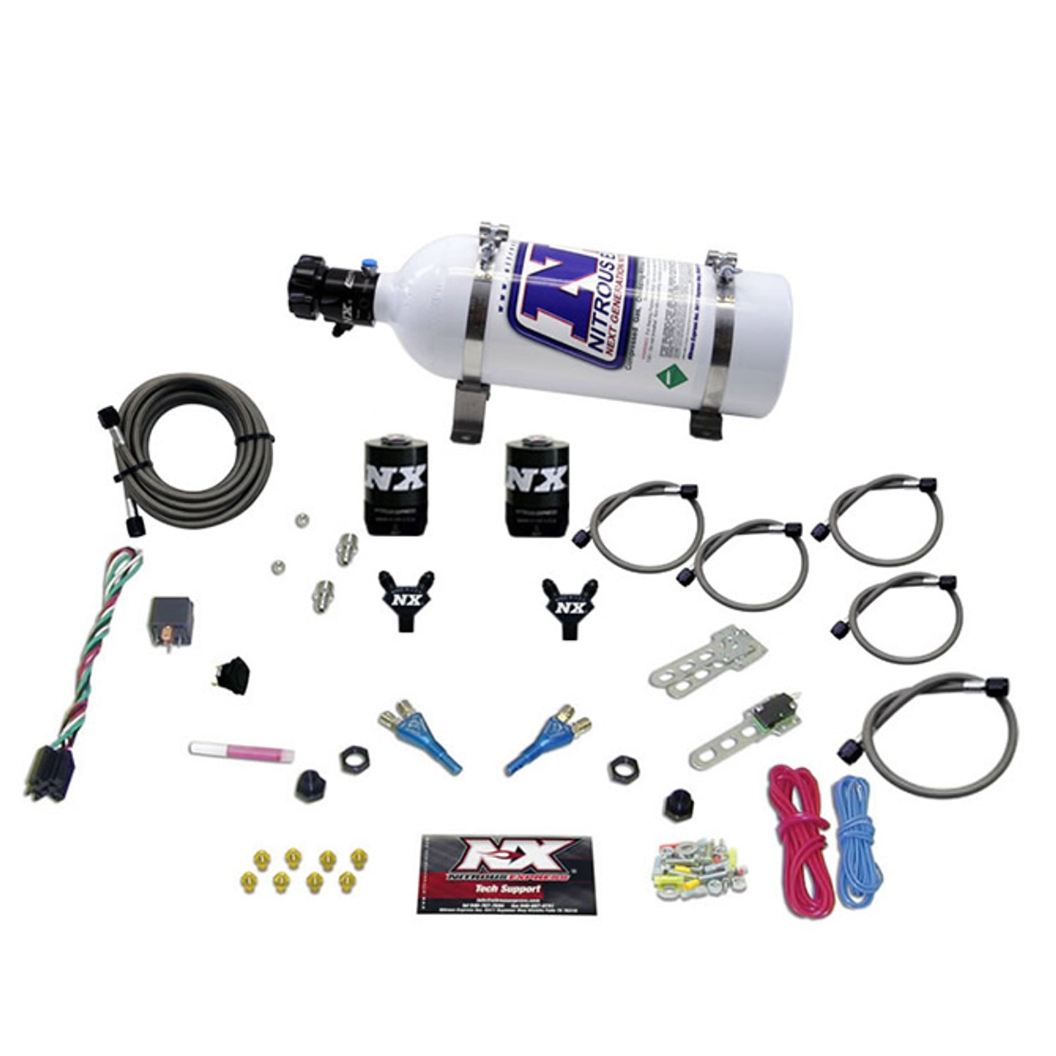 GM EFI Dual Nozzle Nitrous Kit <br> 100-300HP w/5lb Bottle