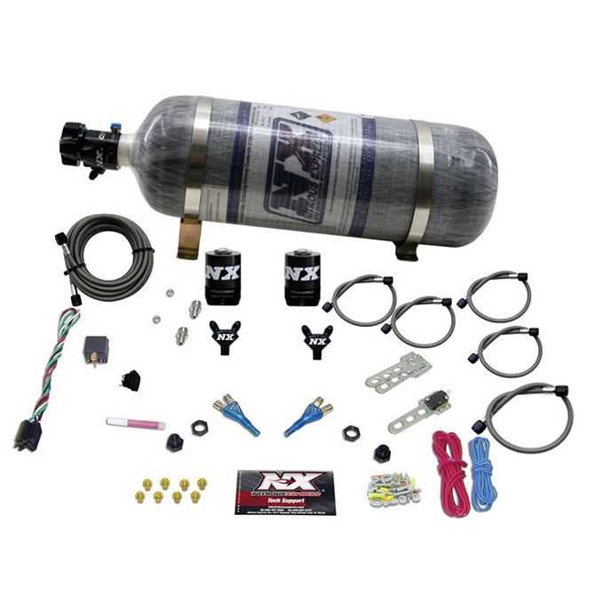 Dual Nozzle Nitrous Kit w/Composite Bottle <br> Universal Application