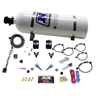 Dual Nozzle Nitrous Kit w/15lb Bottle <br> For GM EFI