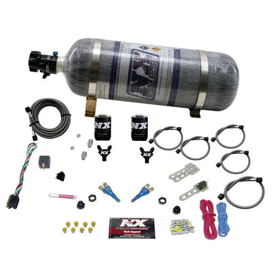 Dual Nozzle Nitrous Kit w/Composite Bottle <br> 100-300HP Rated