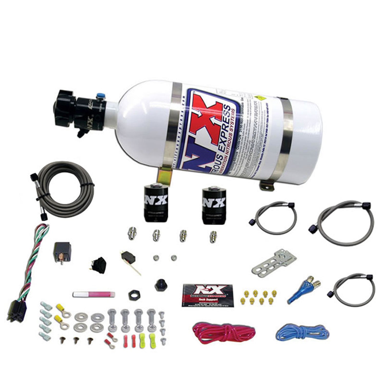 Single Nozzle Nitrous Kit w/10lb Bottle <br> For Dodge EFI Race