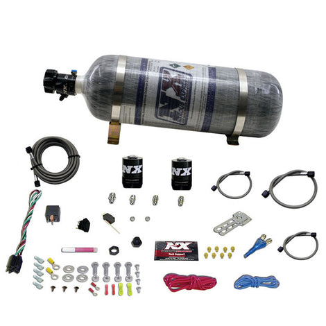 Single Nozzle Nitrous Kit w/Composite Bottle <br> 100-250HP Rated
