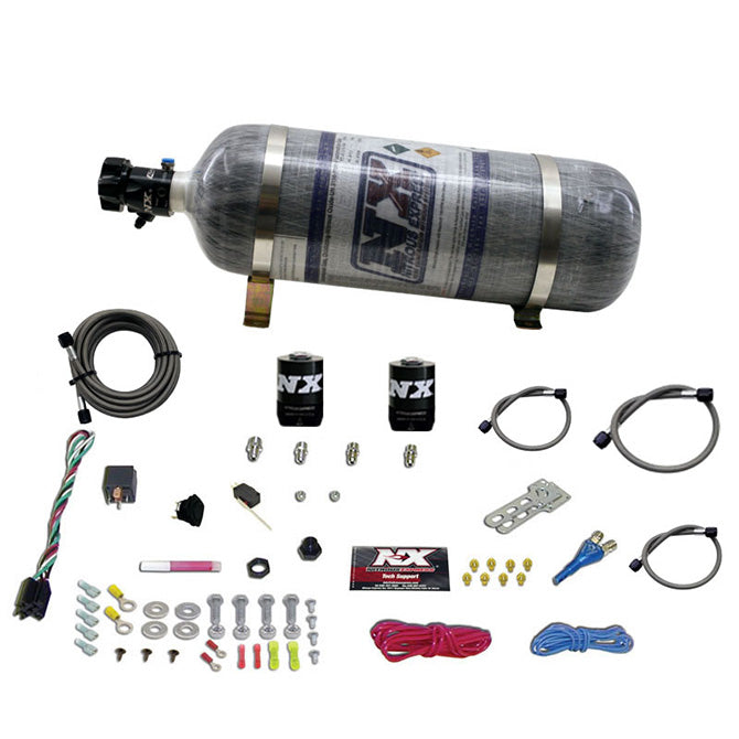 Single Nozzle Nitrous Kit w/Composite Bottle <br> 100-250HP Rated