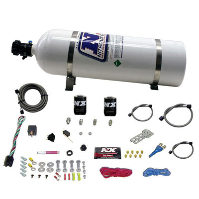 Single Nozzle Nitrous Kit w/15lb Bottle <br> For Dodge EFI Race